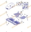 Under Engine Protection Citroen C3 from 2001 to 2005 | C2 from 2003 to 2008 | Polyethylene | OEM Similar to 7013P7