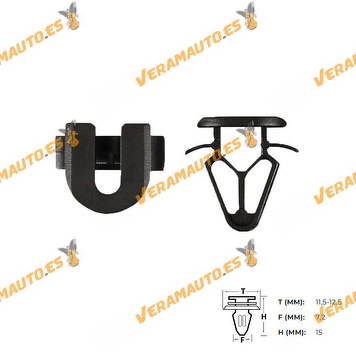 Set de 5 Grapas para fijación de Tapicerías | Maletero Volvo 800 | S40 | V40 | V50 | V70 | XC70 | OEM Similar a  9132876