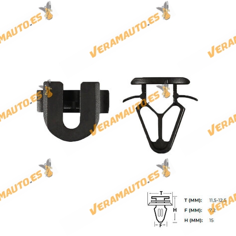 Set de 5 Grapas para fijación de Tapicerías | Maletero Volvo 800 | S40 | V40 | V50 | V70 | XC70 | OEM Similar a  9132876