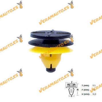 Set de 10 Grapas Volvo S60 | V60 (Y20) de 04-2010 a 05-2013 | de 04-2013 en adelante | Puertas Exteriores | OEM 30624192