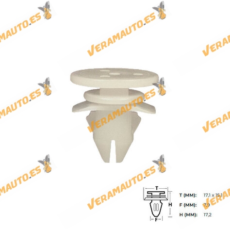 Set de 5 Grapas para montaje de Umbral de Puerta Volvo S80 | V70 | XC70 | XC90 | OEM Similar a 30784514