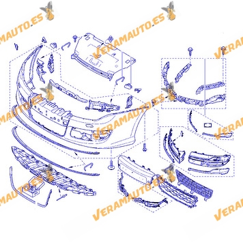 Proteccion Bajo Radiadores Renault Laguna III de 2007 a 2015 | Cubre Carter Parte Delantera | OEM Similar 622350002R