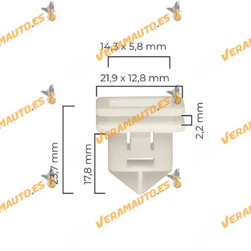 Set de 5 Grapas para Anclaje de Umbral de Puerta Volvo XC60 | XC70 | V70 | OEM Similar a 31214496 | 867801