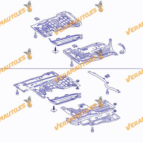 Protección Lateral Izquierda Mercedes Clase A W169 de 2004 a 2012 | Clase B W245 de 2005 a 2011 | ABS + PVC | OEM 1695200723