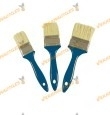 Pincel Doble Mezcla de PVC y Cerda Pura Con Mango de Polipropileno Azul