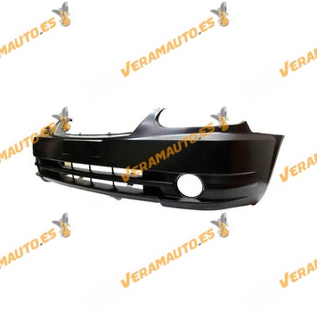 Front Bumper Hyundai Accent LC from 2002 to 2006 Black With Fog Lamp Hole OEM Similar to 8651125620