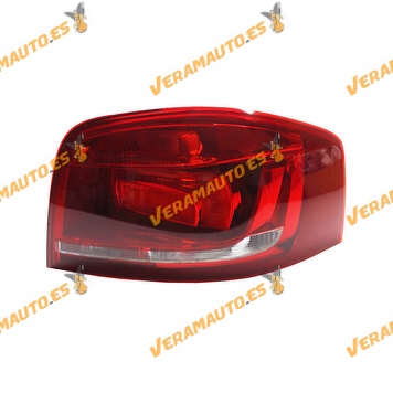 Audi A3 Pilot From 2009 to 2012 | Rear Outer Right | Red Housing | Models 3 Doors | OEM 8P3945096