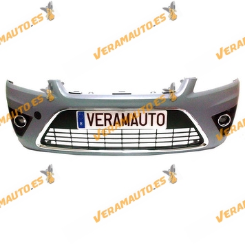 Front Bumper Ford Focus from 2007 to 2011 Model Sport Type X with Fog Lights Hole and Chromed Grilles