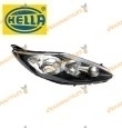 Faro Ford Fiesta de 2009 a 2013 | Derecho | Fondo Negro| HELLA | Lamparas H7 y H1 | Con Motor de Regulacion | OEM 8A6113W029AD