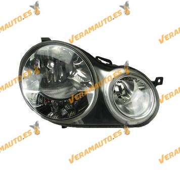 Faro Derecho Volkswagen Polo 9N de 2001 a 2005 | Sin Motor | Tipo Valeo | Para Lámparas H7+H1 | OEM Similar a 6Q194008AF