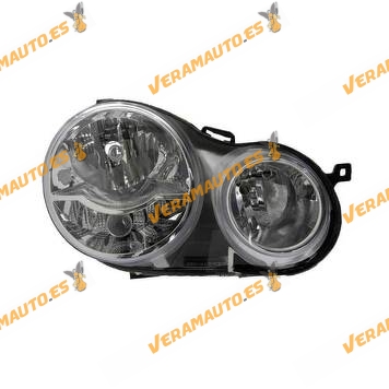 Faro Derecho Volkswagen Polo 9N de 2001 a 2005 | Sin Motor | Tipo Valeo | Para Lámparas H7+H1 | OEM Similar a 6Q194008AF