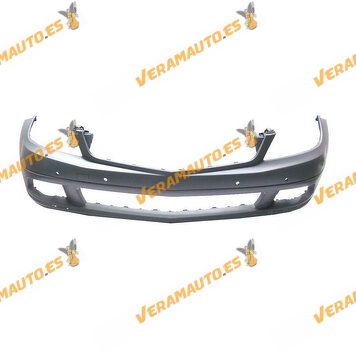 Front Bumper Mercedes Class C W204 Avantgarde from 2007 to 2011 Front with Parking Sensor Holes Printed similar to 2048803940