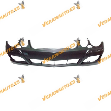 Front Bumper Mercedes Class E W211 Avangarde Elegance from 2007 to 2009 with Headlamp Washer Hole without Parking Sensor