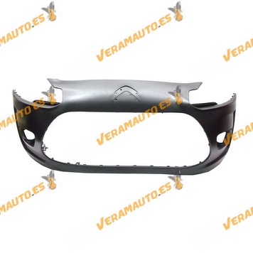 Front Bumper Citroen C3 from 2010 to 2013 Printed with Fog Lights Lamps, without Frame Holes 7401TN
