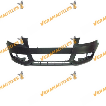 Front Bumper Audi A4 from 2007 to 2012 Printed with Parking Sensor Hole and Head Lamp Washer similar to 8K0807105C 8K0807105CGRU