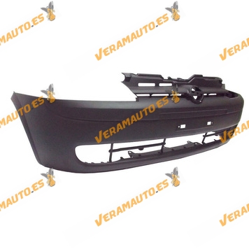 Front Bumper Opel Corsa Combo from 2000 to 2003 Black Wrinkled without Frame Front Hole Chromed similar to 1400231