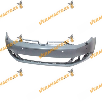 Front Bumper Volkswagen Golf VI from 2008 to 2013 with Head Lamp and Parking Sensor Hole Similar to 5k0807217