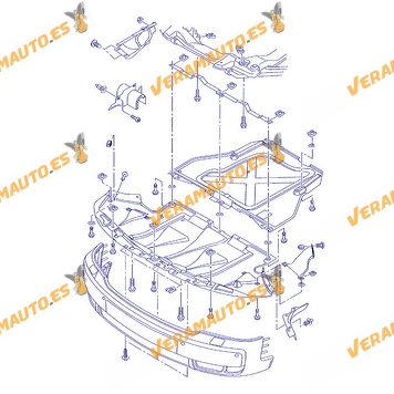 Under Engine Protection Audi A6 (C5-4B) from 05-1997 to 01-2005 | ABS Plastic Material | OEM Similar 4B0863821J