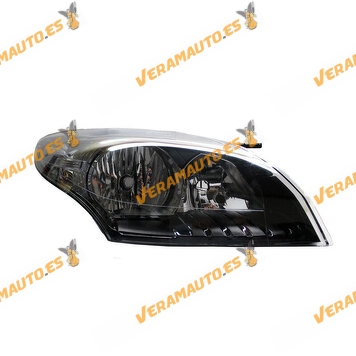 Headlight Renault Megane III from 2012 to 2014 Right | Lamp H7+H7 | Black Background Black Stripe | Electric | 260105997R