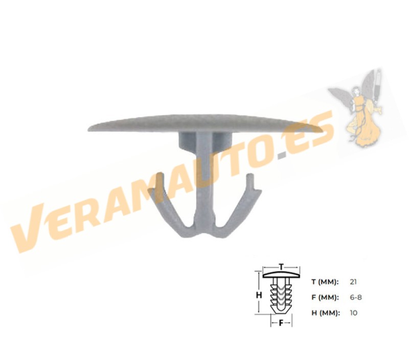 Set of 10 Clips | Universal Type Clips | Fits Many Models | Hood and Door Applications