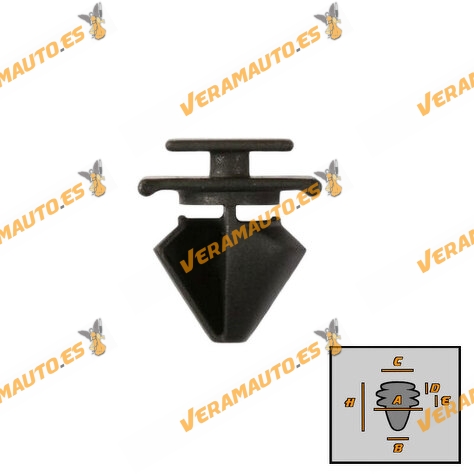 Set de Grapas | Clips para Peugeot 106 de 1996 a 2003 | 406 de 1995 a 2005 | Molduras | OEM Similar a 856534