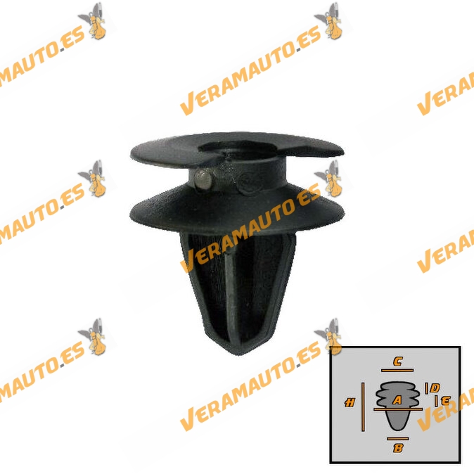 Set de Grapas para Opel | Daewoo | Fijación de Paneles Laterales de Puertas | Tapizado | OEM Similar a 2240587