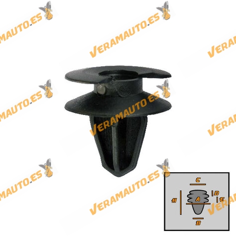 Set de Grapas para Opel | Daewoo | Fijación de Paneles Laterales de Puertas | Tapizado | OEM Similar a 2240587