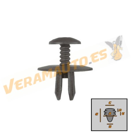 Set of 10 BMW Clips | Mini Under Engine Protection | Hood Insulation | OEM Similar to 51481915964