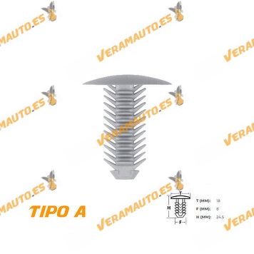 Set de Grapas para Molduras | Paso de Rueda | Parachoques | Tipo Universal | Múltiples Aplicaciones