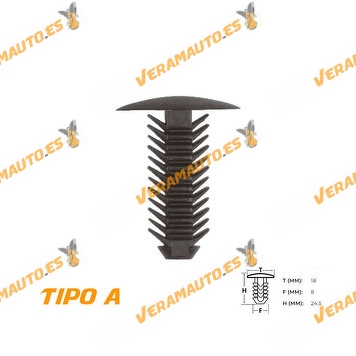 Set de 10 Grapas para Molduras | Paso de Rueda | Parachoques | Tipo Universal | Múltiples Aplicaciones