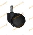 Wheels for Office Chairs | Lot of 5 Units | 11mm mount | 50 mm wheel | Without Brake | Color Black