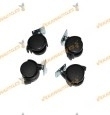 Ruedas Pivotantes para Mueble | Lote de 4 Unidades | Con Placa de Montaje y Freno | Rueda de 40 o 50 mm Diámetro | Color Negro