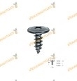 Set de Grapas | Tornillo Metálico para Molduras | Tapizado Puertas | Capó | Parachoques | Carrocería | Tipo Universal