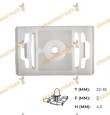Clamp Set for Audi 100 from 1990 to 1994 | Side Mouldings | Screw Fixing | OEM Similar to 4A0853825A