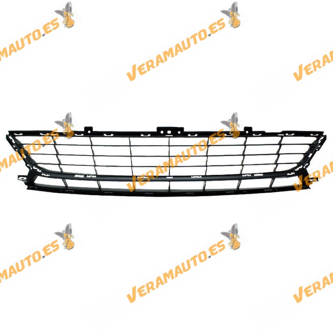 Rejilla Central de Paragolpes Renault Megane de 2013 A 2016 | Negra | Similar a OEM 622547366R