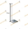 Recogedor Galvanizado | Mango Remachado al Recogedor | Metal | Largo 72cm