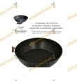 Nonstick Skillet Aluminum With Stone Finish And Wood Effect Handle | Different Measurements