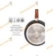 Nonstick Skillet Aluminum With Stone Finish And Wood Effect Handle | Different Measurements