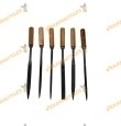 Small Iron Files Set | Assortment 6 Pieces | Wooden Handle