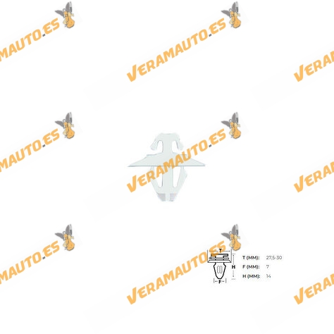 Set de 50 Grapas para Molduras Renault | Tapizado Puertas | Tipo Universal | Múltiples Aplicaciones