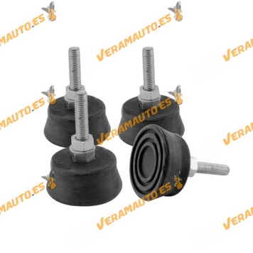 Kit 4 Ground Vibration Dampers SG-40 Metric 8 With Nut and Washer