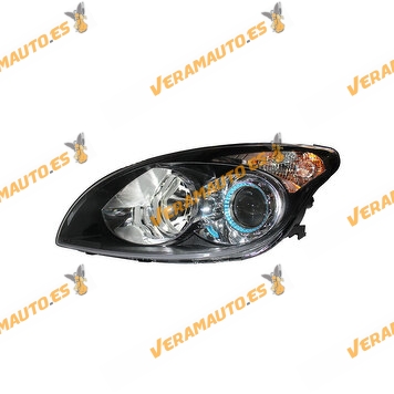Headlight Hyundai I30 H1 and H7 from 2007 to 2012 Left | Original | Black Background | OEM Similar to 921012R000
