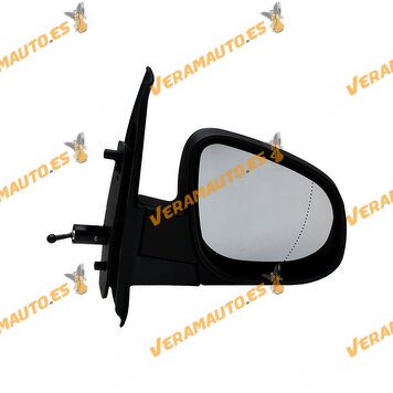 Rear View Mirror Renault Kangoo (W) | Mercedes Citan (W415) from 2013 to 2022 Right with Black Mechanical Control OEM 963016348R