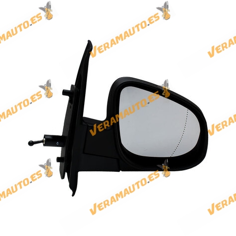 Espejo Retrovisor Renault Kangoo (W) | Mercedes Citan (W415) de 2013 a 2022 Derecho con Mando Mecánico Negro OEM 963016348R