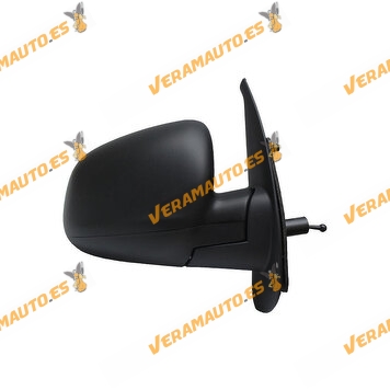 Espejo Retrovisor Renault Kangoo (W) | Mercedes Citan (W415) de 2013 a 2022 Derecho con Mando Mecánico Negro OEM 963016348R