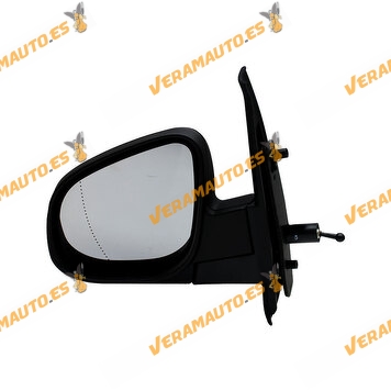 Rear View Mirror Renault Kangoo (W) | Mercedes Citan (W415) from 2013 to 2022 Left with Black Mechanical Control OEM A4158110507
