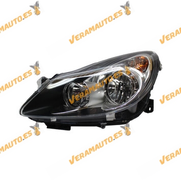Headlight Opel Corsa D from 2006 to 2011 Bulbs H1+H7 VALEO Left Electric with Motor OEM 93189361 | 1216194