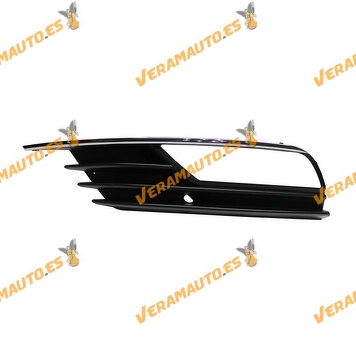 Bumper Grille Audi A3 Sedan  from 2012 to 2016 Front Left with Fog Lamp Hole OEM 8V5807681A9B9