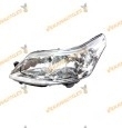 faro  optica citroen c4 lamparas h7-h1 izquierdo del 2004 al 2010