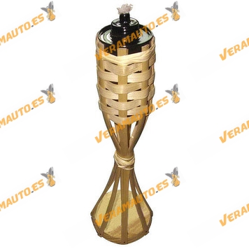 Antimosquito Bamboo Table Torch | 35cm | Includes Container and Wick |